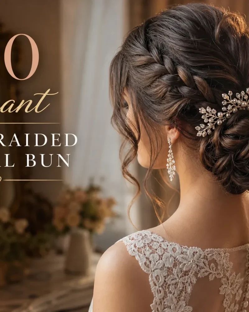 20 Elegant Side Braided Bridal Bun Ideas for Your Wedding