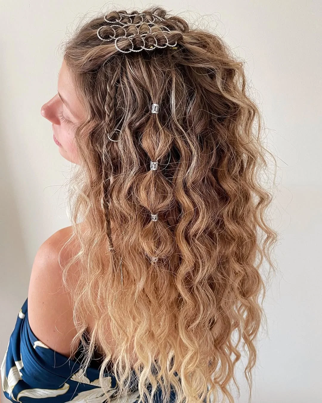 Half Updo Hairstyle in the 2000s