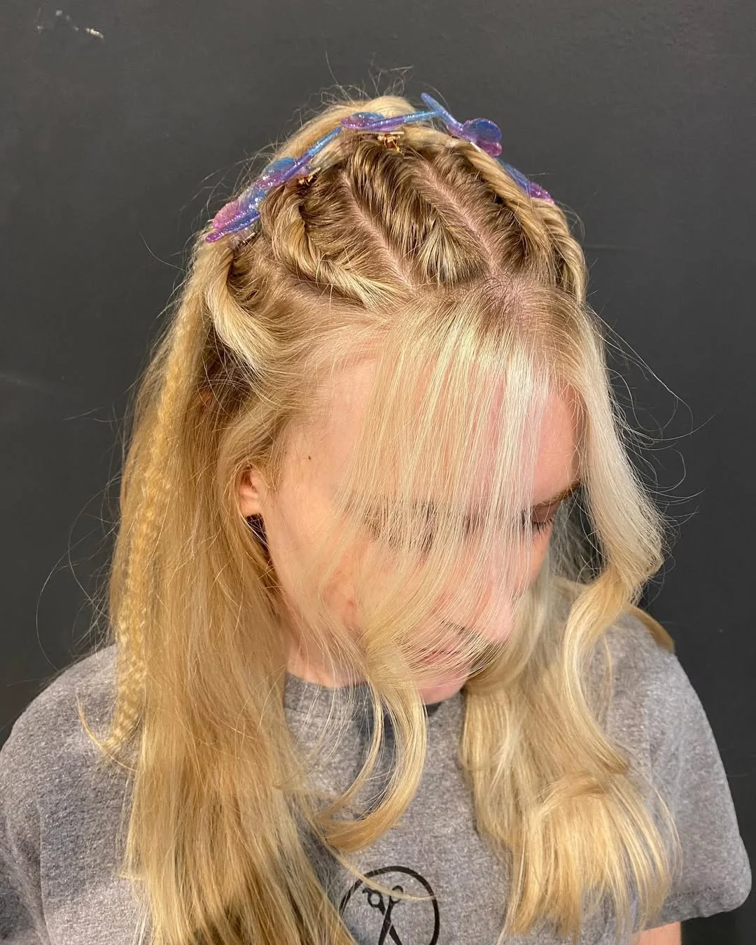 Crimped Half-Up 2000s Hair